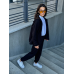 Теплий спортивний костюм жіночий на блискавці, Чорний, 50/52