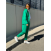 Флісовий жіночий спортивний костюм, Зелений, 42/44