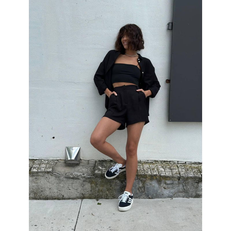 Костюм жіночий літній, льон Чорний, M-L