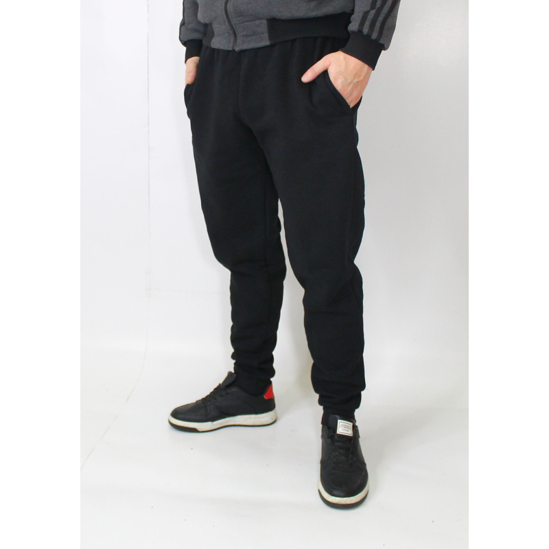 Спортивні штани  чоловічі на манжетах Чорний, 54