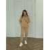 Теплий жіночий костюм TEDDY Бежевий, XL-2XL
