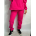Теплий жіночий костюм TEDDY Малиновий, XL-2XL