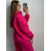 Теплий жіночий костюм TEDDY Малиновий, XL-2XL