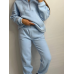 Брендовий теплий спортивний костюм жіночий Блакитний, XL-2XL