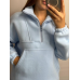 Брендовий теплий спортивний костюм жіночий Блакитний, XL-2XL