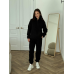 Теплий жіночий костюм TEDDY Чорний, XS-S