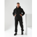 Чоловічий зимовий спортивний костюм на флісі, Чорний, 46/48