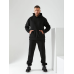 Чоловічий спортивний теплий костюм на флісі Чорний, 50/52