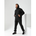 Чоловічий спортивний теплий костюм на флісі Чорний, 50/52