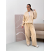 Жіночий костюм-двійка з широкими штанами Молочний, 42/46