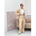 Жіночий костюм-двійка з широкими штанами Молочний, 42/46