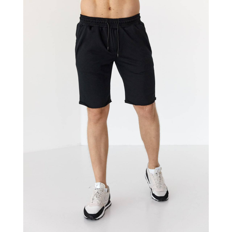 Шорти чоловічі трикотажні Чорний, XXL