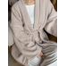 Кардиган жіночий із запахом Бежевий оверсайз