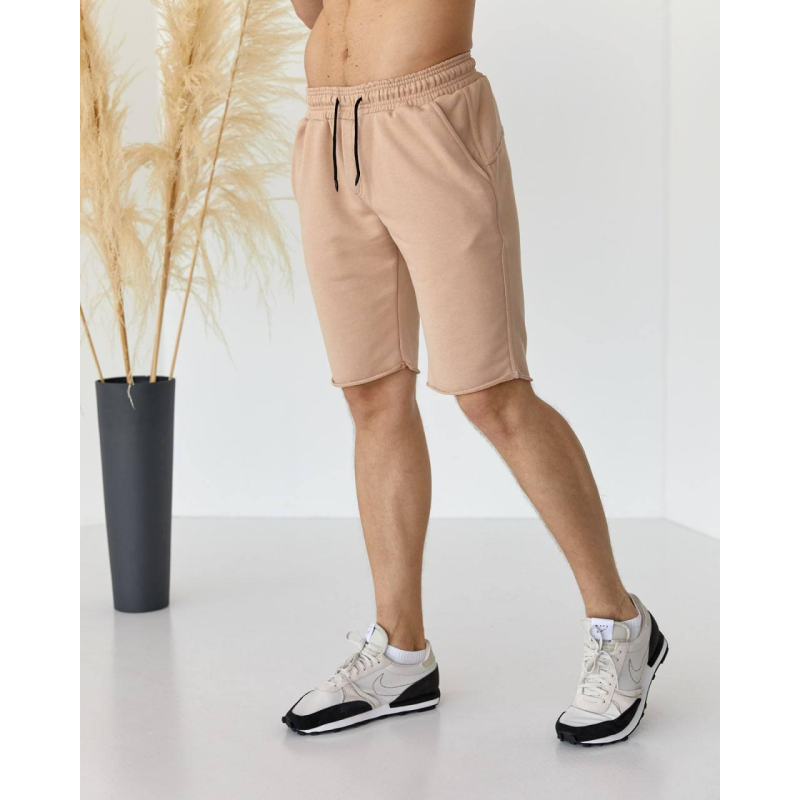Шорти чоловічі трикотажні Бежевий, XXL