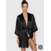 Комплект нічна сорочка з халатом Чорний, XS