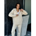 Жіночий теплий костюм на флісі, Молочний, 42/44 Жіночий теплий костюм на флісі, Молочний, 42/44