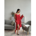 Шовкова нічна сорочка Червоний XS/S