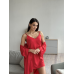 Шовкова нічна сорочка Червоний, XL/XXL Шовкова нічна сорочка Червоний, XL/XXL