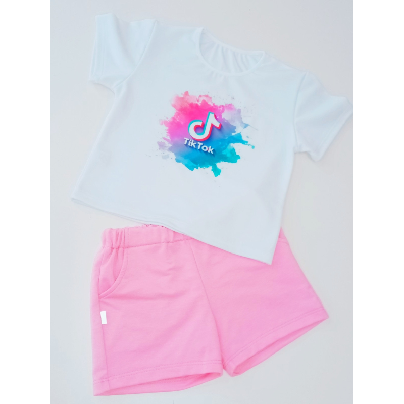Футболка -топ і шорти для дівчинки Тік ток