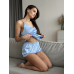 Піжама жіноча шовкова майка з шортами Піжама жіноча шовкова майка з шортами