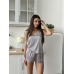 Піжама жіноча шовкова майка з шортами Піжама жіноча шовкова майка з шортами