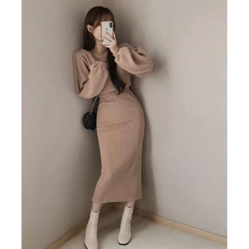 Жіночий костюм кофта зі спідницею мокко 46/48