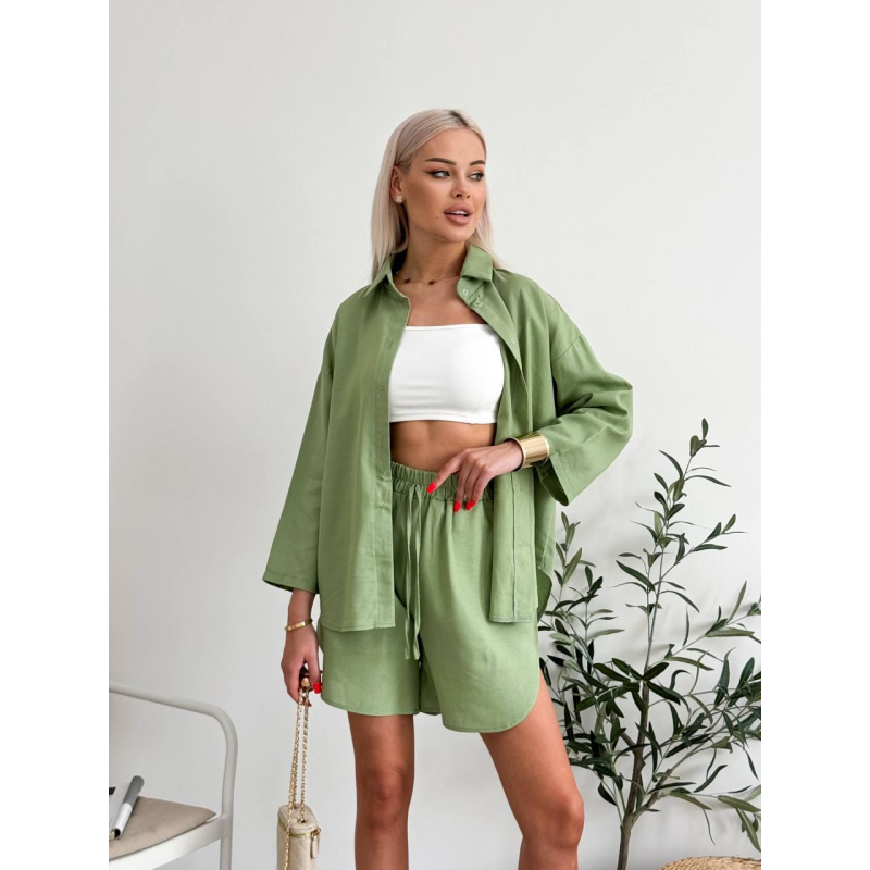 Костюм жіночий  льняний Хакі, 42/46