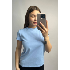 Базова футболка жіноча подовжена Блакитний, S