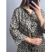 Жіноча нічна сорочка подовжена шовкова. Леопард 5, L