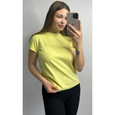 Базова футболка жіноча подовжена Лимонний, M