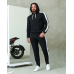 Костюм спортивний чоловічий Лампаси весна Чорний, M