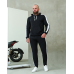 Костюм спортивний чоловічий Лампаси весна Чорний, L