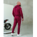 Костюм спортивний чоловічий Лампаси весна Бордово-білий, XL