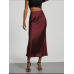 Жіноча спідниця шовкова,  Бордо, 42/44