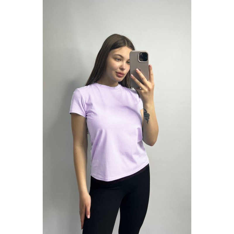 Базова футболка жіноча подовжена Лавандовий, M