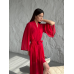 Довгий шифоновий халат Красный, L/2XL
