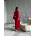 Довгий шифоновий халат Красный, L/2XL