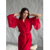 Довгий шифоновий халат Красный, L/2XL