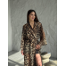 Довгий шифоновий халат Леопард, S/M