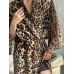 Довгий шифоновий халат Леопард, L/2XL