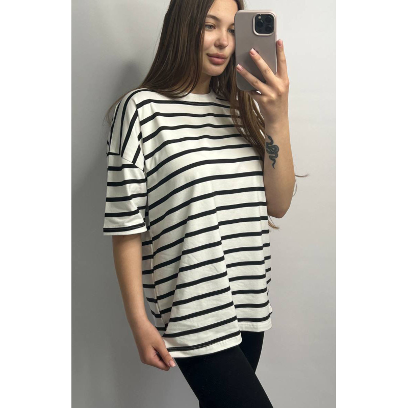 Футболка жіноча оверсайз Білий, 3XL/4XL Футболка жіноча оверсайз Білий, 3XL/4XL