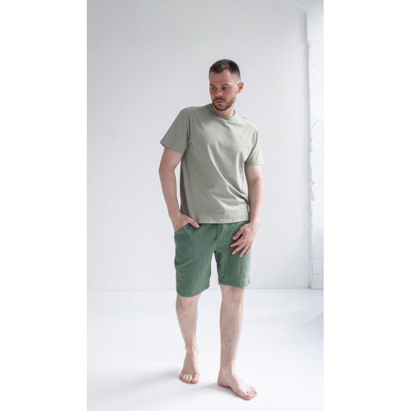 Чоловічі шорти муслінові Зелений, S