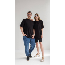 Футболка базова оверсайз Чорний, 3XL/4XL