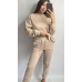 Костюм спортивний жіночий трикотажний Бежевий, M/L