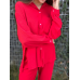 Костюм-трійка жіночий літній з шортами і брюками Червоний, XS-S
