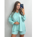 Костюм-трійка жіночий літній з шортами і брюками М“ята, XL-XXL