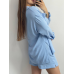 Костюм-трійка жіночий літній з шортами і брюками Блакитний, XL-XXL