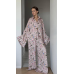 Жіночий костюм у піжамному стилі L-XL, Квітковий принт і рослинні візерунки