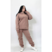 Жіночий спортивний теплий костюм тринитка на флісі Какао, XL/2XL