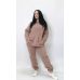 Жіночий спортивний теплий костюм тринитка на флісі Какао, XL/2XL